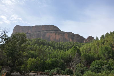 Scenic view of rocky mountain against sky