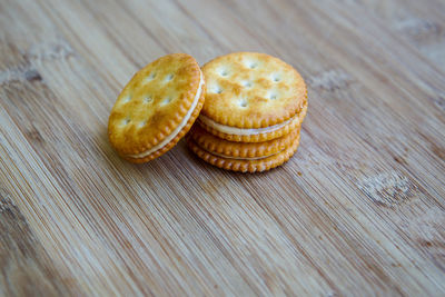 Close-up of bread on table