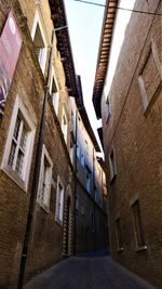 Low angle view of residential buildings against sky