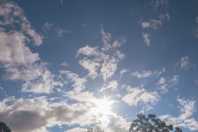 Low angle view of clouds in sky