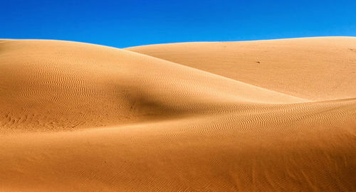 Sand dunes in a desert