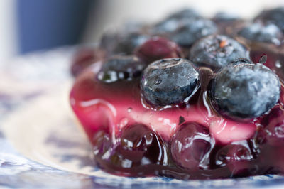 Close-up of dessert on table