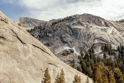 Scenic view of rocky mountains against sky