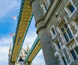 Low angle view of eiffel tower