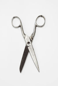 High angle view of electric lamp against white background