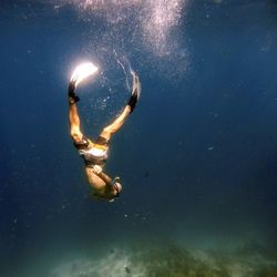 Man snorkeling in sea