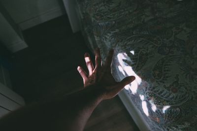 Close-up of man hand