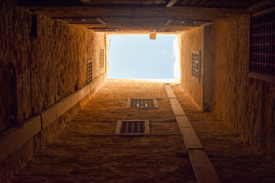 Interior of abandoned building