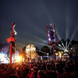 People enjoying at night