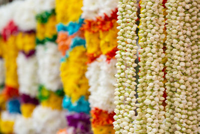 Full frame shot of multi colored sale at market stall