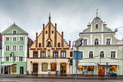 Building against cloudy sky