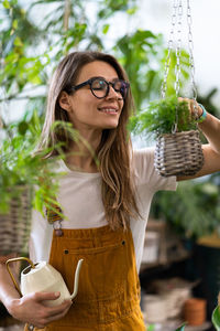 Florist working in shop