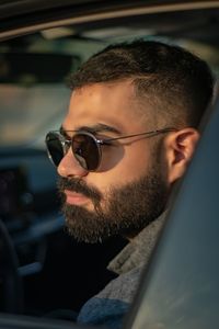 Young man wearing sunglasses