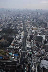 High angle view of cityscape