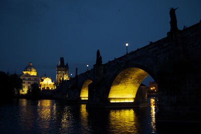 Low angle view of bridge over river