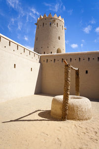 Low angle view of historical building against sky