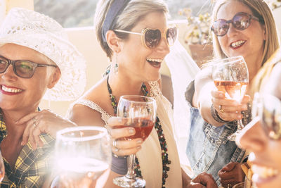 Cheerful women enjoying during party