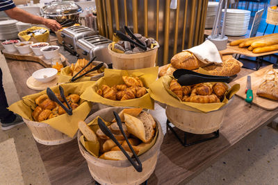 High angle view of vegetables on table