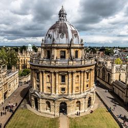 View of historic building against cloudy sky