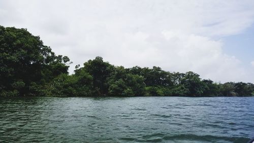 Scenic view of river against sky