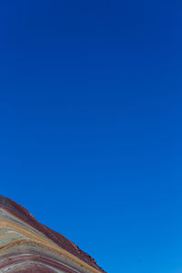 Low angle view of clear blue sky