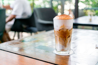 Close-up of drink on table