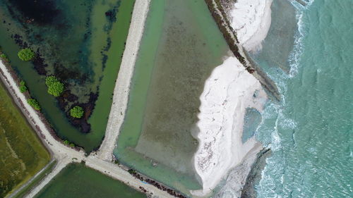 High angle view of sea