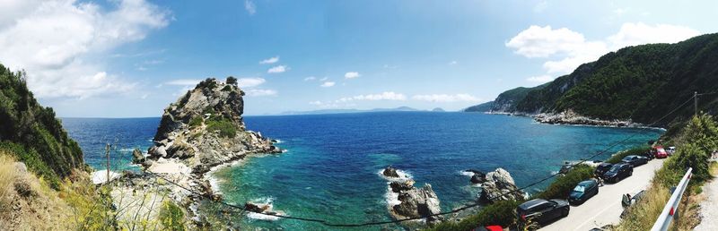 Panoramic view of sea against sky