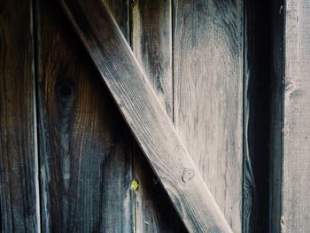 Close-up of wooden door