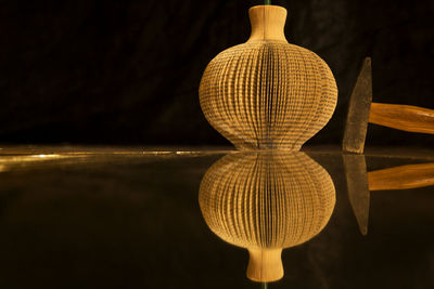 Close-up of illuminated lamp