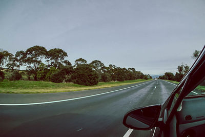 Road passing through landscape