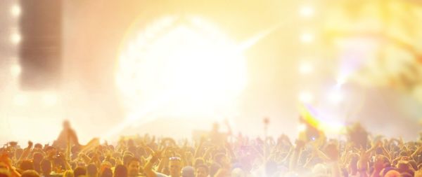 Close-up of crowd at music concert