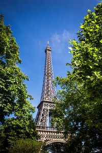 Low angle view of eiffel tower