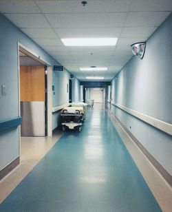 Empty corridor of building