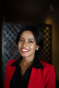 Portrait of a smiling young woman