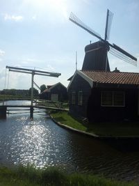 Traditional windmill against the sky
