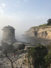 Rock formations against sky