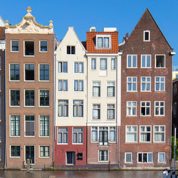 Low angle view of residential building against sky