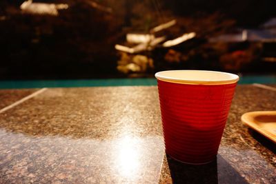 Close-up of drink on table