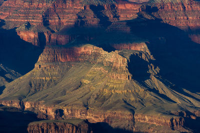 Aerial view of rock formations