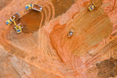 High angle view of beach