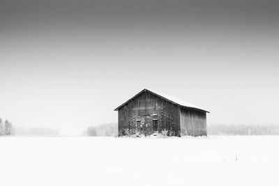 Snow covered field in winter