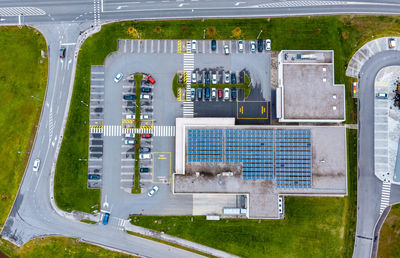 High angle view of cityscape