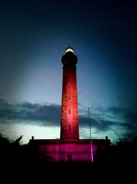 Low angle view of lighthouse against sky