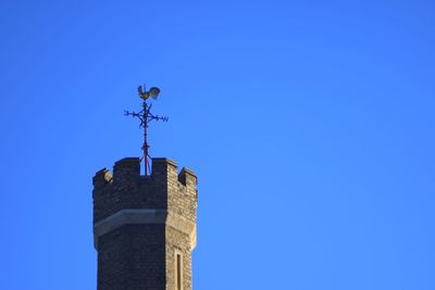 Low angle view of building against clear sky