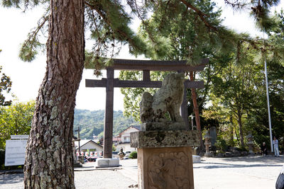 Statue in park