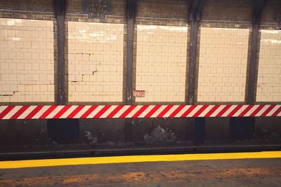 View of railroad station platform