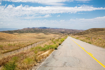 Road amidst landscape against sky