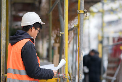 Man working at construction site