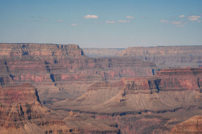 Aerial view of rock formations